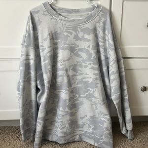 Lululemon oversized grey camo sweatshirt